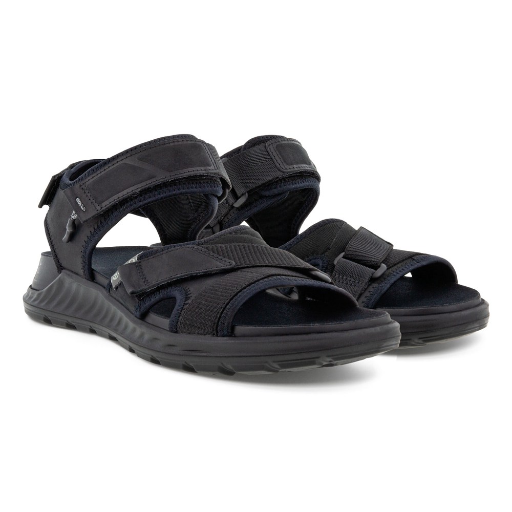 Sandalias Hombre - ECCO Exowrap 3S Velcro - Negros - RBI913027